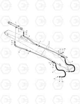 6670 ARM PIPING-ARM 6.2m TXC 225LC-1, Doosan