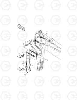 6800 ARM PIPING-ARM 2.4m(ONE & TWO WAY) TXC 225LC-1, Doosan
