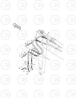 6810 ARM PIPING-ARM 2.9m(ONE & TWO WAY) TXC 225LC-1, Doosan