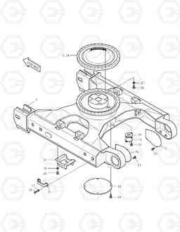 2100 TRACK FRAME TXC 175LC-1, Doosan