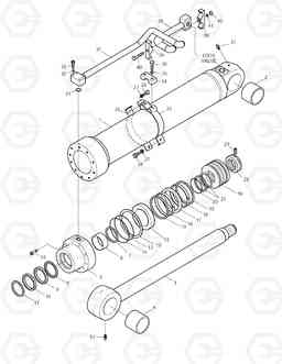 4380 BOOM CYLINDER(LH)-L/V FOR ARTI.BOOM TXC 175LC-1, Doosan