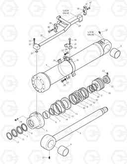 4390 BOOM CYLINDER(RH)-L/V FOR ARTI.BOOM TXC 175LC-1, Doosan