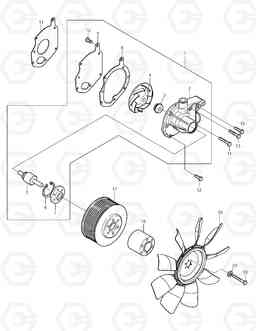 022 COOLING WATER PUMP TXC 300LC-1, Doosan