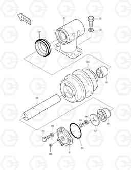 2140 UPPER ROLLER TXC 300LC-1, Doosan