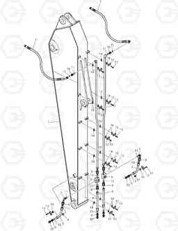 6690 ARM PIPING-3.75m-ROTATING & TILTING TXC 300LC-1, Doosan