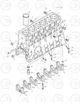 001 CYLINDER BLOCK TXC 340LC-1, Doosan