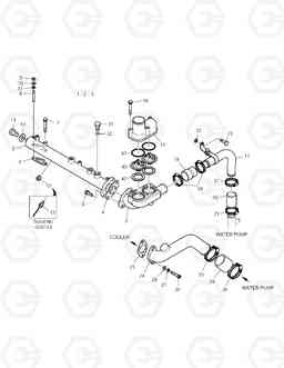 012 COOLING WATER PIPE TXC 340LC-1, Doosan