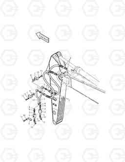 6510 ARM PIPING-ARM 2.6m(ONE WAY) TXC 340LC-1, Doosan