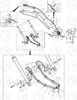 6540 LOCK VALVE PIPING TXC 340LC-1, Doosan