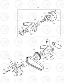 012 WATER PUMP & COOLING FAN TXC 255LC-1, Doosan