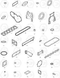 020 OVER HAUL GASKET KIT-ALL TXC 255LC-1, Doosan