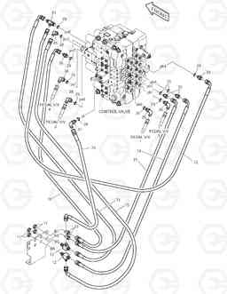 1340 PILOT PIPING(4) TXC 255LC-1, Doosan