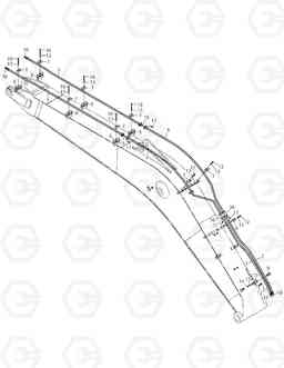 6680 BOOM PIPING-ROTATION & TILTING TXC 255LC-1, Doosan