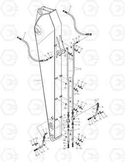 6690 ARM PIPING-ROTATION & TILTING TXC 255LC-1, Doosan