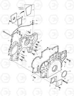 002 TIMING GEAR CASE TXC 470LC-1, Doosan
