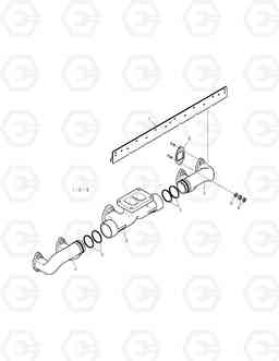 015 EXHAUST MANIFOLD TXC 470LC-1, Doosan