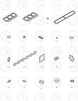 030 OVER HAUL GASKET KIT-TOP TXC 470LC-1, Doosan