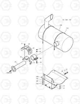 1140 MUFFLER TXC 470LC-1, Doosan