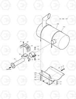 1140 MUFFLER TXC 470LC-1, Doosan