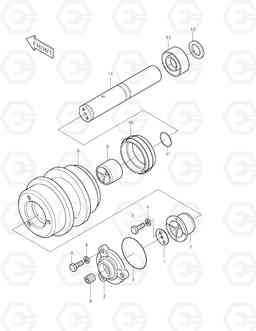 2130 UPPER ROLLER TXC 470LC-1, Doosan