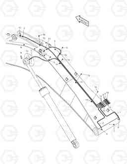 3150 LUBRICATION PIPING-6.3m BOOM TXC 470LC-1, Doosan