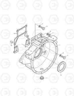 003 FLYWHEEL HOUSING TXC 140LC-1, Doosan