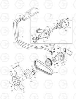 012 WATER PUMP & COOLING FAN TXC 140LC-1, Doosan