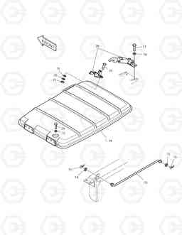 1570 ENGINE COVER TXC 140LC-1, Doosan
