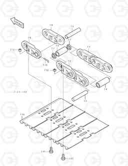 2150 TRACK SHOE ASS'Y-600G TXC 140LC-1, Doosan