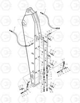 6760 ARM PIPING(2.5m)-ROTATION & TILTING TXC 140LC-1, Doosan