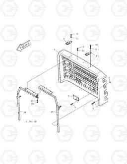 1370 RADIATOR GRILL TXL200-1, Doosan