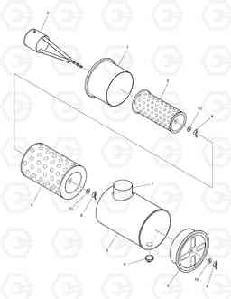 1120 AIR CLEANER TXL400-1, Doosan