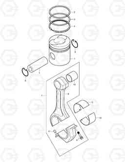 015 PISTON TXL300-1, Doosan