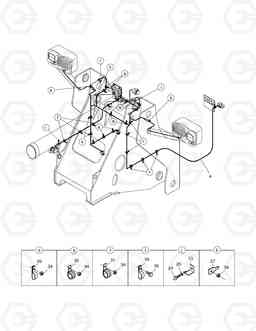 1530 ELECTRIC WIRING(3)-FRONT FRAME TXL300-1, Doosan