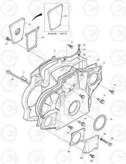 012 TIMING GEAR CASE MEGA400-V FACE LIFT, Doosan