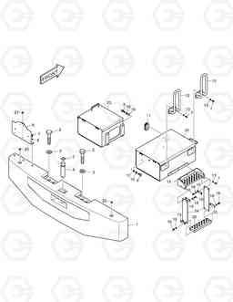 1320 COUNTER WEIGHT & BATTERY BOX MEGA400-V FACE LIFT, Doosan