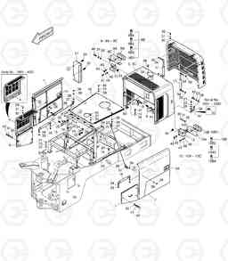 1330 ENGINE COVER MEGA400-V FACE LIFT, Doosan