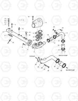 220 COOLING WATER PIPE MEGA400-V FACE LIFT, Doosan