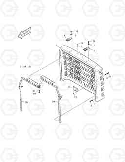 5280 RADIATOR GRILL(OPT.)-FOR CCTV MEGA400-V FACE LIFT, Doosan