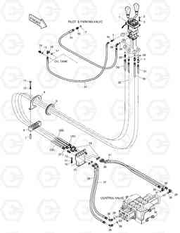 5560 PILOT PIPING-2 SPOOL(TWO LEVER) MEGA400-V FACE LIFT, Doosan