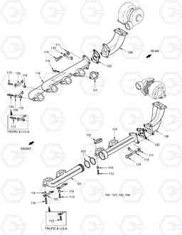 024 EXHAUST MANIFOLD SOLAR 450LC-V, Doosan