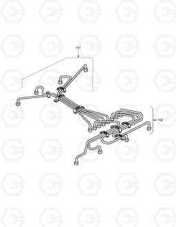 028 FUEL INJECTION PIPE SOLAR 450LC-V, Doosan