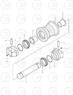 2140 LOWER ROLLER SOLAR 450LC-V, Doosan