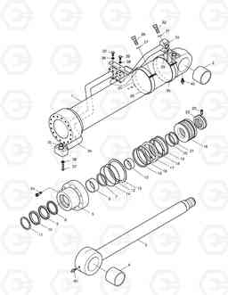 4380 BOOM CYLINDER(L.H)-LOCK VALVE SOLAR 450LC-V, Doosan