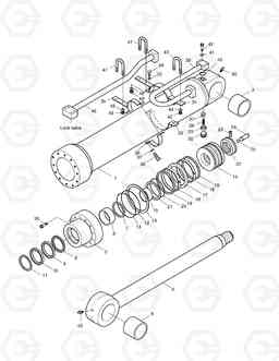 4390 ARM CYLINDER-LOCK VALVE SOLAR 450LC-V, Doosan