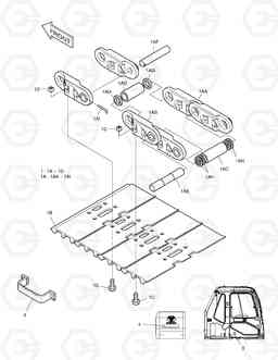 6135 TRACK SHOE ASS'Y-800G SOLAR 450LC-V, Doosan