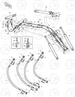 6230 FRONT PIPING-BOOM 7.1m+ARM 4.0m SOLAR 450LC-V, Doosan