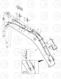 6420 BOOM PIPING-BOOM 11m ONE WAY SOLAR 450LC-V, Doosan