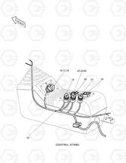 1650 ELECTRIC PARTS(3)-STAND L.H SOLAR 280LC-3(B)   , Doosan
