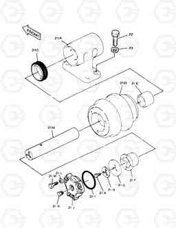 2140 UPPER ROLLER SOLAR 280LC-3(B)   , Doosan